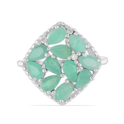 BUY STERLING SILVER NATURAL GLASS FILLED RUBY GEMSTONE RING